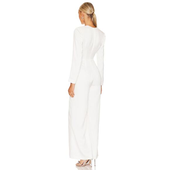 Misha Lotti Satin Jumpsuit Ivory - Picture 3 of 11